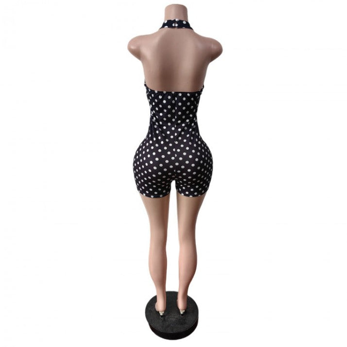 Polka Dot Halter Romper
