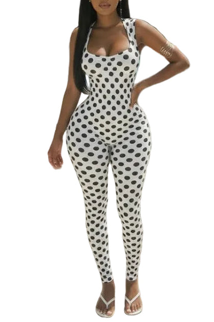 Polka Dots One Piece Jumpsuit