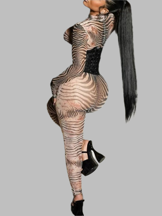 Tiger Corset Jumpsuit
