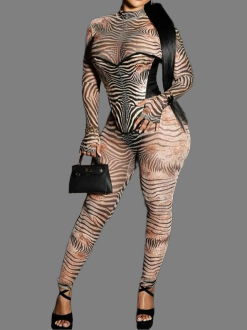 Tiger Corset Jumpsuit