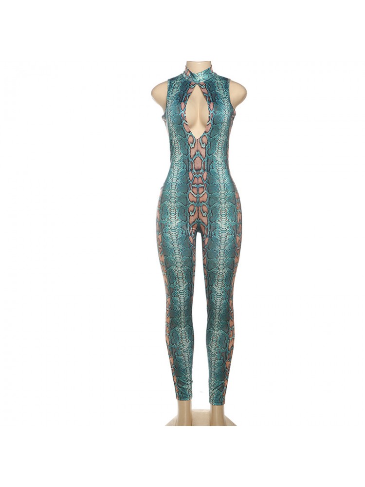 Snake Skin Pattern Jumpsuit