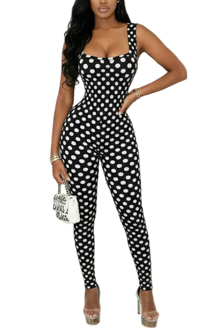 Polka Dots One Piece Jumpsuit