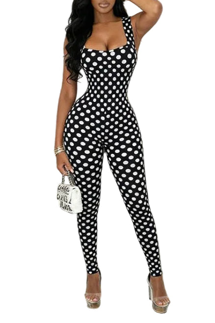 Polka Dots One Piece Jumpsuit