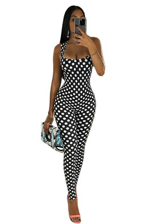 Polka Dots One Piece Jumpsuit