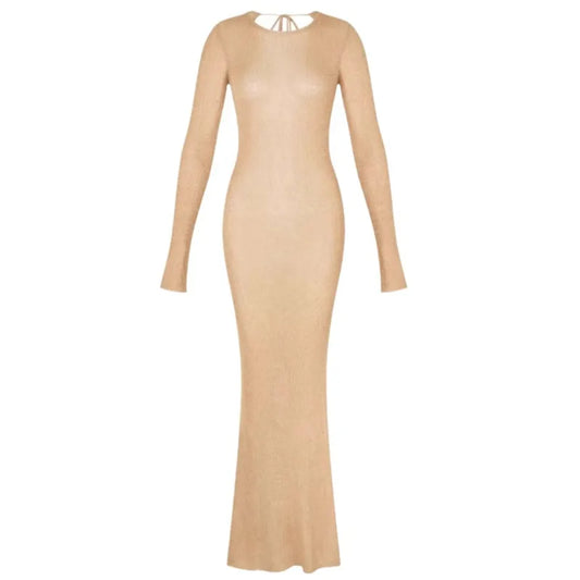 Apricot Mesh Dress